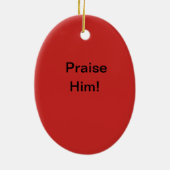 手を祈ること、賞賛のオーナメント セラミックオーナメント (裏面)