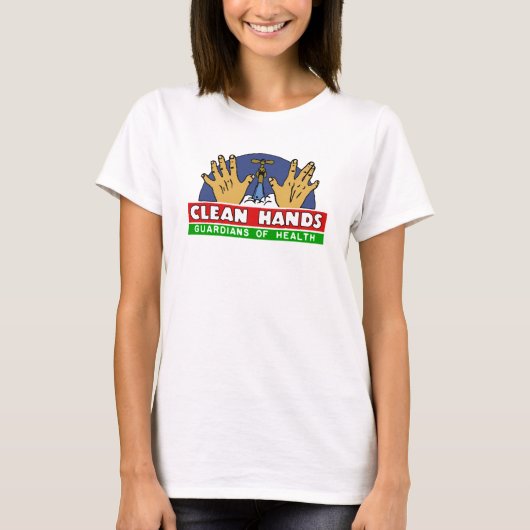 手を綺麗に！ Tシャツ (正面)