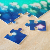 手を繋いでかわいいアニメパーソナライズされたカップル ジグソーパズル (側面)