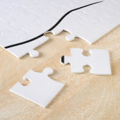 手を繋ミニマルぐアートかわいいシンプルモダン ジグソーパズル (側面)