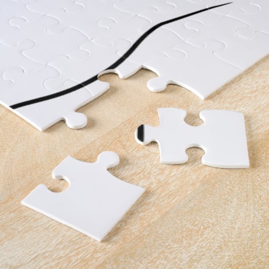 手を繋ミニマルぐアートかわいいシンプルモダン ジグソーパズル (側面)