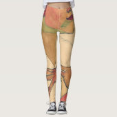 手を胸に持つEgon Schieleセルフポートレート レギンス (正面)