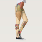 手を胸に持つEgon Schieleセルフポートレート レギンス (右)