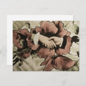 手を触れる手ヴィンテージ魔法ランタンスライド ポストカード (正面/裏面)