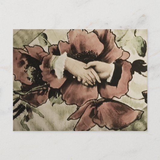 手を触れる手ヴィンテージ魔法ランタンスライド ポストカード (正面)