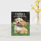 手を貸すお礼 カード (黄色い花)