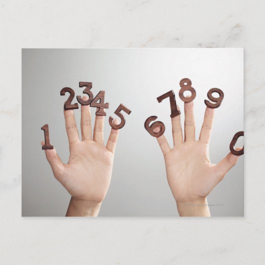 手を閉じる(&Numbers) ポストカード (正面)