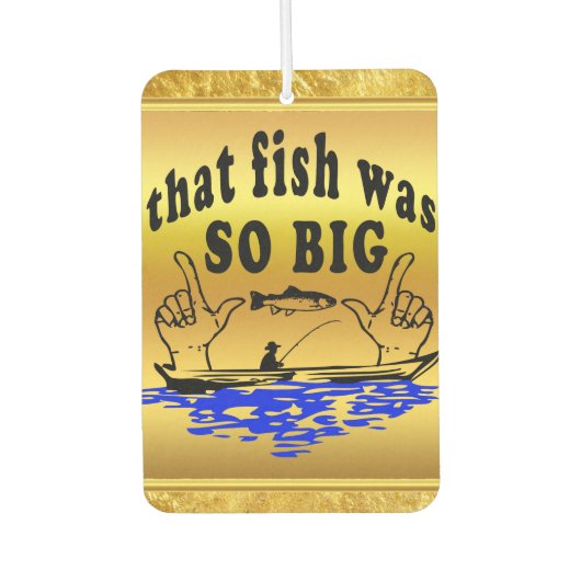 手を離して魚とボートを水で示す カーエアーフレッシュナー (正面)