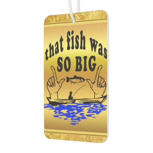 手を離して魚とボートを水で示す カーエアーフレッシュナー (左)