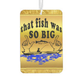 手を離して魚とボートを水で示す カーエアーフレッシュナー (裏面)