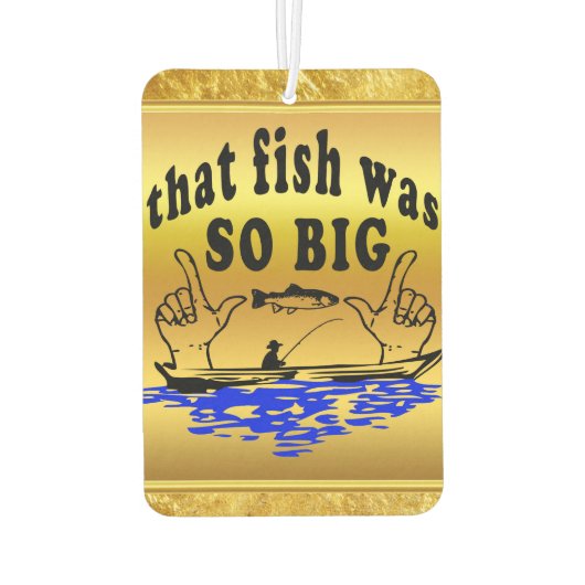 手を離して魚とボートを水で示す カーエアーフレッシュナー (裏面)