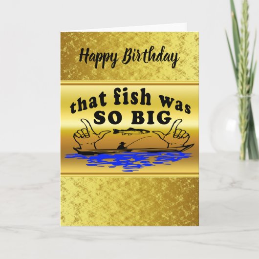 手を離して魚とボートを水で示す カード (正面)