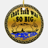 手を離して魚とボートを水で示す セラミックオーナメント (裏面)