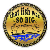 手を離して魚とボートを水で示す セラミックノブ (正面)