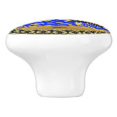 手を離して魚とボートを水で示す セラミックノブ (側面)