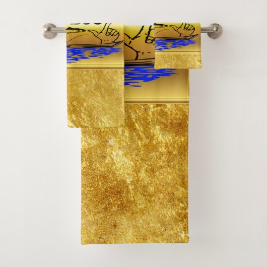 手を離して魚とボートを水で示す バスタオルセット (インサイチュ)