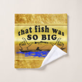 手を離して魚とボートを水で示す バスタオルセット (ウォッシュタオル)