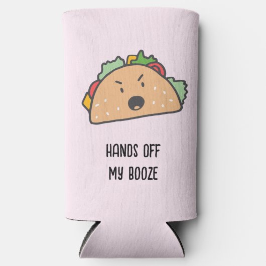 手を離すタコのカス怒タマイズ スリム缶クーラー (正面)