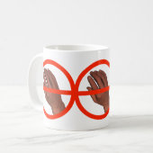 手を離せ！これは私のマグカップだ コーヒーマグカップ (正面左)