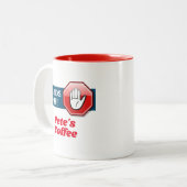 手を離せ！!カスタマイズ ツートーンマグカップ (正面左)