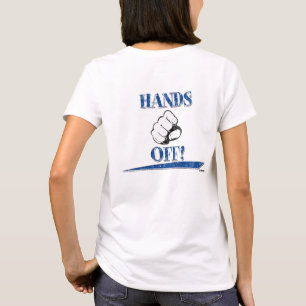 手を離せ!青 – 背面 Tシャツ