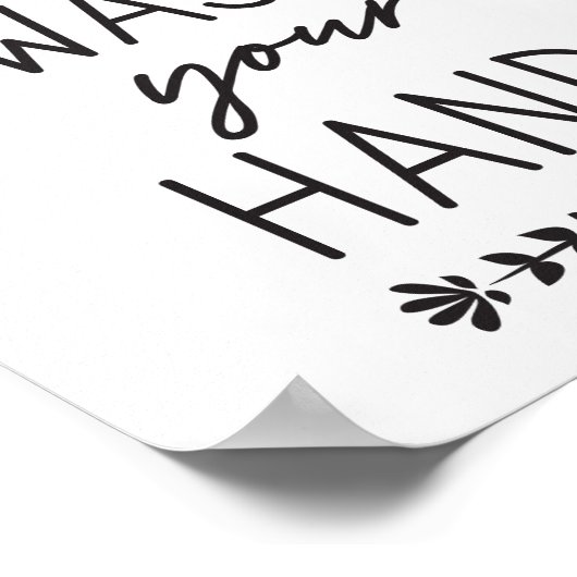 手を黒く洗って下さい ポスター (角)