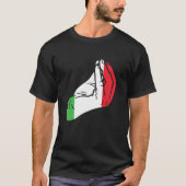 手イタリアンのジェスチャー – 贈り物ごとイタリアン Tシャツ (正面)