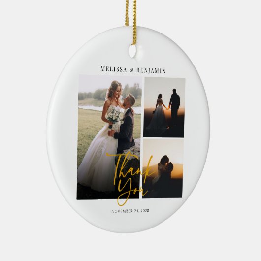 手エレガントでレタ結婚ーした写真 セラミックオーナメント (右)