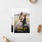 手エレガントでレタ結婚ーした写真 ノートカード (正面/裏面インサイチュ)