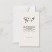 手エレガントでレタ結婚ーした写真 ノートカード (裏面)