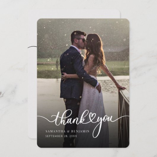 手エレガントでレタ結婚ーした写真 ノートカード (正面/裏面)