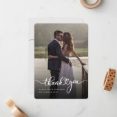 手エレガントでレタ結婚ーした写真 ノートカード (正面/裏面インサイチュ)