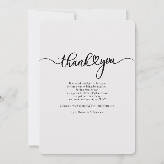 手エレガントでレタ結婚ーした写真 ノートカード (裏面)