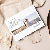 手エレガントでレタ結婚ーした写真 ノートカード