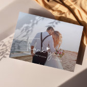 手エレガントでレタ結婚ーした写真 ノートカード