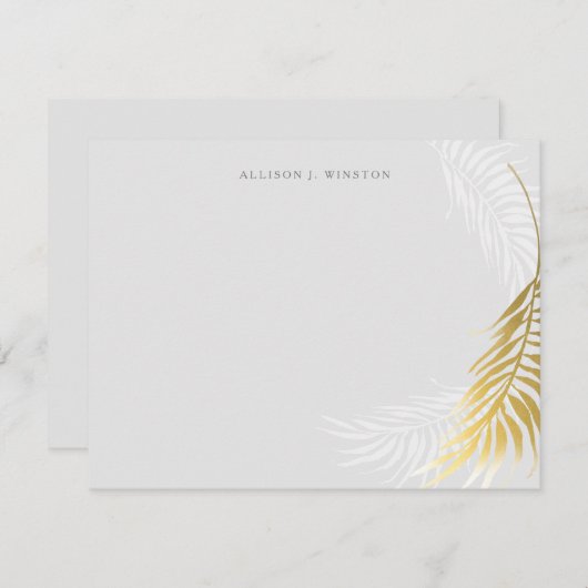 手エレガントのひら離れの文具 ノートカード (正面/裏面)