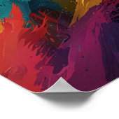 手エレガントの絵を描アートワーク ポスター (角)