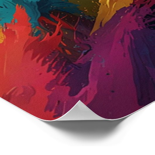 手エレガントの絵を描アートワーク ポスター (角)