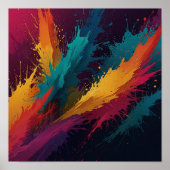 手エレガントの絵を描アートワーク ポスター (正面)