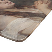 手エレガントを組んだ女の子(ヴィンテージアート) カッティングボード (角)