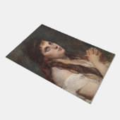 手エレガントを組んだ女の子(ヴィンテージアート) ドアマット (アングル)