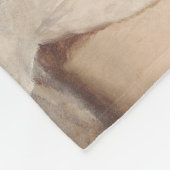 手エレガントを組んだ女の子(ヴィンテージアート) フリースブランケット (角)