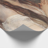 手エレガントを組んだ女の子(ヴィンテージアート) ラッピングペーパー (角)