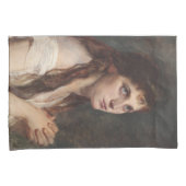 手エレガントを組んだ女の子(ヴィンテージアート) 枕カバー (正面右)