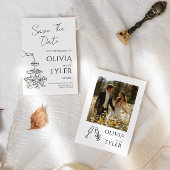 手エレガントスケッチ結婚ズ 招待状