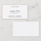 手エレガントモダンスクリプトシンプルクリエイティブプレーン 名刺 (正面/裏面)