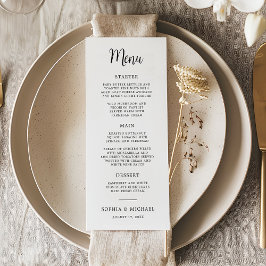 手エレガントレタリング白黒結婚 メニュー