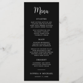 手エレガントレタリング白黒結婚 メニュー