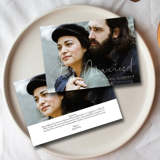 手エレガント入力たった今結婚しました結婚の写真 案内状