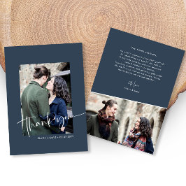 手エレガント入力の結婚サンキューカード サンキューカード